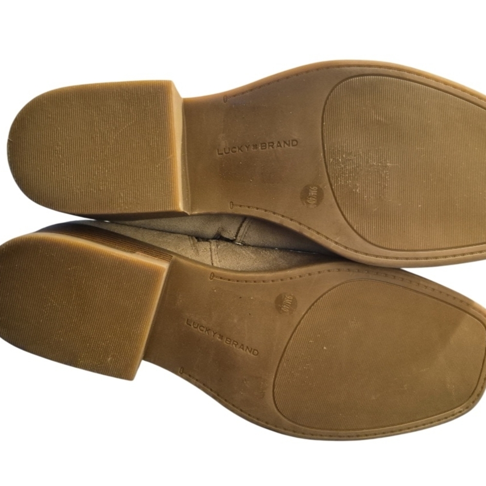 Lucky Brand Suede Tan Ankle Booties - Picture 4 of 4